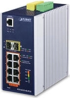 Planet P30 DIN-Rail Industrial L3 8P 10/100/1000T 802.3bt PoE, IGS-6325-8UP2S