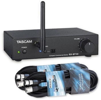 Tascam Bluetooth-Audioempf&auml;nger RX-BT10 mit 2x XLR-Kabel (rxbt10-2xxlr)