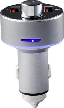 Renkforce RF-CAR-100 FM Transmitter Bluetooth® inkl. Freisprechfunktion mit Kartenslot Integrierter MP3-Player