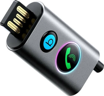 Joyroom Kabelloser Autoempfänger Bluetooth Technologie - Grau 100 cm mit LED Audio-Adapter (B-5584)