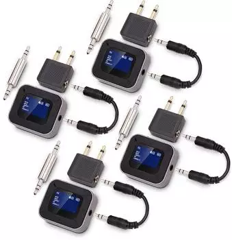 Auvisio 4er-Set 2in1-Audio-Transmitter- & Receiver mit Bluetooth 5.3 Display (ZX5741-944)