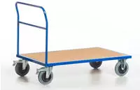 Schiebeb&uuml;gelwagen,Tragl. 500kg,Ladefl. LxB 1000x700mm,Holzplatte,RAL5010,2...