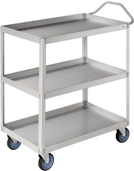 Kongamek Kongamek Etagenwagen aus Aluzink mit 3 Böden 690x420x850mm in grau mit 150kg Tragkraft