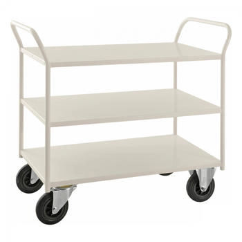 Kongamek Kongamek Etagenwagen voll verschweisst in weiß mit 3 Böden 940x440mm Ladefläche mit Bremse