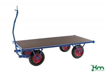 Kongamek Kongamek Schwerlastwagen 2000x1000x460mm mit Feststellbremse und Ziehgriff Ø400mm Pannensicher 1500kg Tragkraft