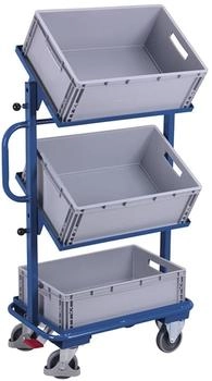 VARIOfit Beistellwagen mit 3 Kunststoffkästen neigbar 200 kg (SW-400.805)