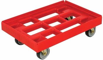 HMH Transportroller 610 x 410 mm rot mit 4 Lenkrollen Traglast 300 kg (F92702PE3000OL029)