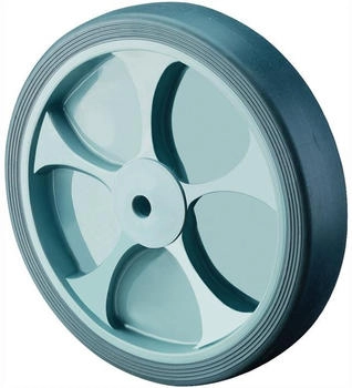 BS Rollen Gummirad Ersatzrad Ø 100 mm Tragfähigkeit 110 kg grau Achs-Ø 12 mm Nabenlänge 40 mm (B44.101)