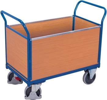 VARIOfit Vierwandwagen mit Holzwänden Ladefläche 1000x550 mm Traglast 500 kg (SW-600.400)
