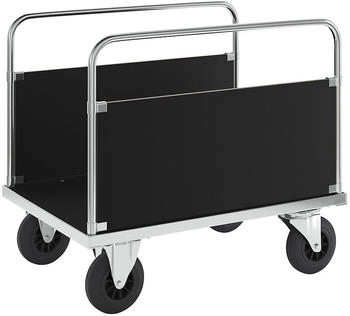 Kongamek Kongamek Plattformwagen verzinkt 1000x700x900mm mit Ladefläche und 2 stirnseitigen Wänden aus MDF mit Gummibereifung ohne Bremse (KM536-2)