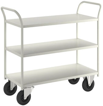 Kongamek Kongamek voll verschweisst in weiß mit 3 Böden 940x440mm Ladefläche ohne Bremse (KM4127)