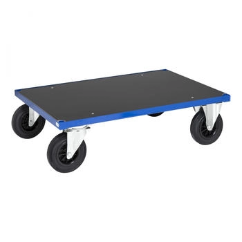 Kongamek Kongamek Plattformwagen in blau mit MDF-Platte 260mm 1000x700x260mm Gummibereifung und Bremse (KM330-2B)