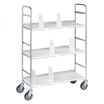 Kongamek Kongamek mobiler 790x290x1140mm verzinkt mit 3 Böden und 6 Buchstützen (KM151)