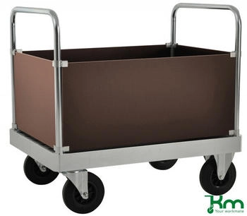 Kongamek Kongamek Kofferwagen verzinkt 960mm hoch mit Ladefläche 840x600mm aus MDF mit Bremse (KM135-1B)