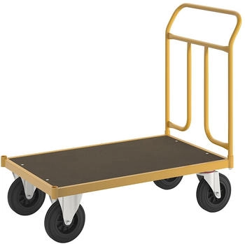 Kongamek Kongamek Plattformwagen pulverbeschichtet mit Ladefläche 950x554mm aus MDF Schiebebügel und Gummibereifung ohne Bremse (KM144500)
