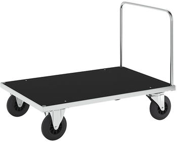Kongamek Kongamek Plattformwagen verzinkt 1200x800x900mm mit MDF-Platte offenem Schiebegriff und Gummibereifung ohne Bremse (KM531-3)