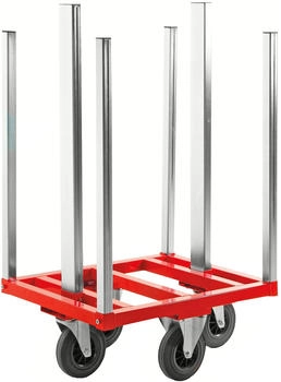 Kongamek Kongamek 800x600x1215mm in rot mit 300kg Tragkraft ohne Bremse für Palettenwagen (KM224)