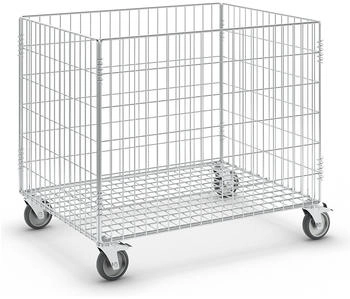 Kongamek Kongamek Gitterwagen offen 830x630x735mm 60kg Tragkraft Gummibereifung Ø100mm mit Bremse (KM4404-K)