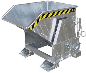 EUROKRAFT Kippbeh&auml;lter L1455xB850xH1070mm verz.Inh.0,5 m&sup3; f.schwe.Materialien BAUER (4410-02-0000-7)