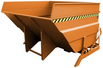 EUROKRAFT Kippbehälter L2310xB2280xH1480mm gelborange Inh.4,0 m³ (BKC 400 GELBORANGE)
