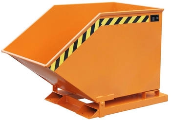 EUROKRAFT Kippbehälter L1320xB670xH840mm gelborange Inh.0,4 m³ BAUER (4541-02-0000-1)