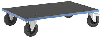 Kongamek Kongamek Plattformwagen in blau mit MDF-Platte 260mm 1200x800x260mm Gummibereifung und Bremse (KM330-3B)
