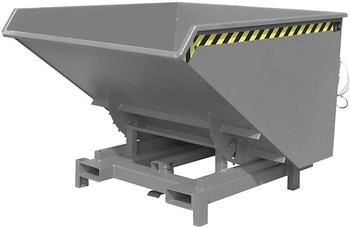 EUROKRAFT Schwerlast-Kippbeh&auml;lter L1755xB1880xH1230mm mausgrau Inh.2,1 m&sup3; autom.Entr.BAUER (4498-25-0000-5)