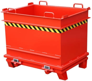 EUROKRAFT Baustoffcontainer BC 1000 lackiert Feuerrot (587639)