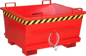 EUROKRAFT Bauer Südlohn Klappbodenbehälter BKB 500 lackiert Feuerrot (4417-18-0000-2)