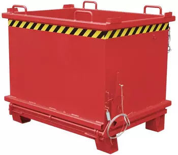 EUROKRAFT Bauer Südlohn Klappbodenbehälter SB 1000 lackiert Feuerrot (4417-15-0000-2)