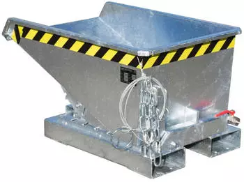 EUROKRAFT Spänebehälter 0,15 m³ L960xB640xH540mm verz.TZN Trgf.750kg BAUER (4498-56-0000-7)