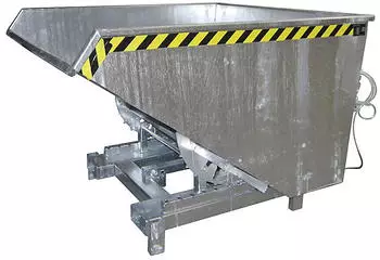 EUROKRAFT Schwerlast-Kippbehälter L1310xB1580xH970mm verz.Inh.0,9 m³ autom.Entr.BAUER (SK900 VERZINKT)