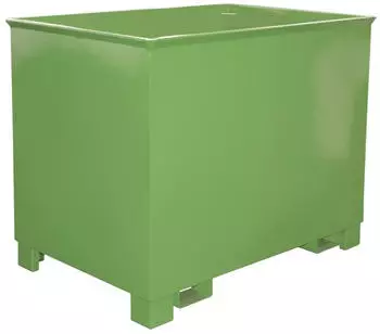 EUROKRAFT Transportbeh&auml;lter 0,8 m&sup3; L840xB1240xH975mm lack.resedagr&uuml;n o.Zentrierw&auml;nde BAUER (4511-04-1500-4)
