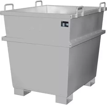 EUROKRAFT Universalbehälter 1,0 m³ L1040xB1200xH1215mm lack.mausgrau (4472-07-0000-5)