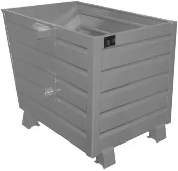 EUROKRAFT Kippbeh&auml;lter L1200xB1000xH900mm mausgrau Inh.0,90 m&sup3; BAUER (250449)