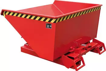 EUROKRAFT Kippbeh&auml;lter L1485xB1095xH865mm feuerrot Inh.0,6 m&sup3; BAUER (4462-42-0000-2)