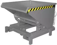 Schwerlast-Kippbeh&auml;lter L1310xB1105xH970mm mausgrau Inh.0,6 m3 autom.Entr.BAUER