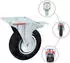 vidaXL Rollen 125mm 8 Bock-/8 Lenkrollen mit Bremsen, Gummi, 100kg (278048)