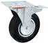 vidaXL Rollen 125mm 8 Bock-/8 Lenkrollen mit Bremsen, Gummi, 100kg (278048)