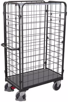 VARIOfit VARIOfit Paket-Vierwandwagen hoch, seitlich vergittert, 1200x800mm, Anthrazitgrau RAL 7016 (sw-800.403/AG)