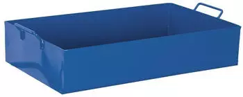 VARIOfit Abnehmbare Stahlblechwanne f&uuml;r Tischwagen 985x585mm enzianblau (gsw-600.507)