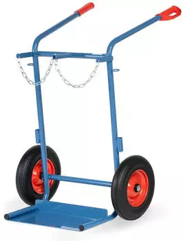 Fetra Stahlflaschenkarre 2x 40-50l Vollgummibereifung 150kg (51011)