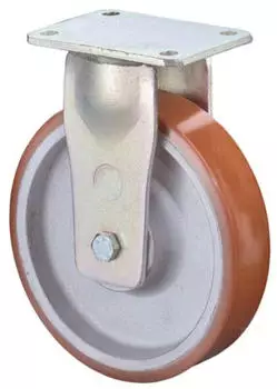 BS Rollen Prothane® Bockrolle Guss-PUR Kugellager Ø100x50mm 400kg (RR110.C10.101)