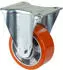 BS Rollen Schwerlast-Bockrolle Guss-PU Aluminiumfelge Ø125mm 450kg (L610.B90.125)