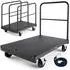VEVOR Plattenwagen 2-in-1 816kg 914x610mm 360° Lenkrollen, Schwarz (TT02)