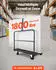 VEVOR Plattenwagen 2-in-1 816kg 914x610mm 360° Lenkrollen, Schwarz (TT02)