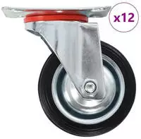 vidaXL 12 Stk. Lenkrollen 75 mm