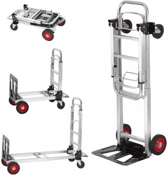 VEVOR 2-in-1 Sackkarre/Plattformwagen klappbar 113/181kg Aluminiumlegierung & Kohlenstoffstahl (2020A)