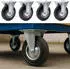 Wiltec Bockrollen Set 4x Transportrolle Vollgummirad Ø200mm 150kg (64944)