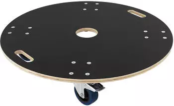 ECD Germany Transportroller Rund &Oslash;77x14,5cm Siebdruckplatte 800kg